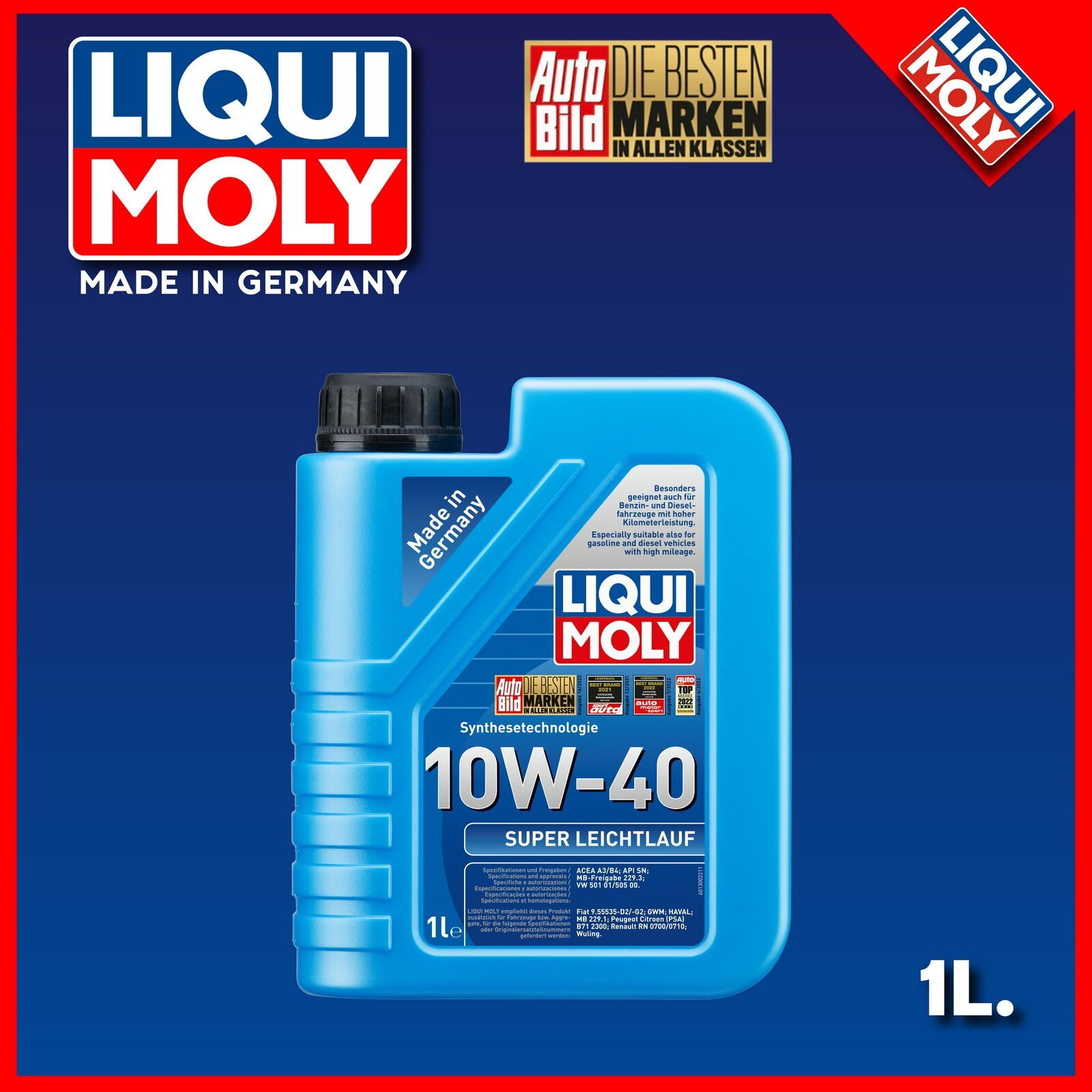 Liqui Moly Super Leichtlauf 10W40 Motor Yağı 1 Litre 9503