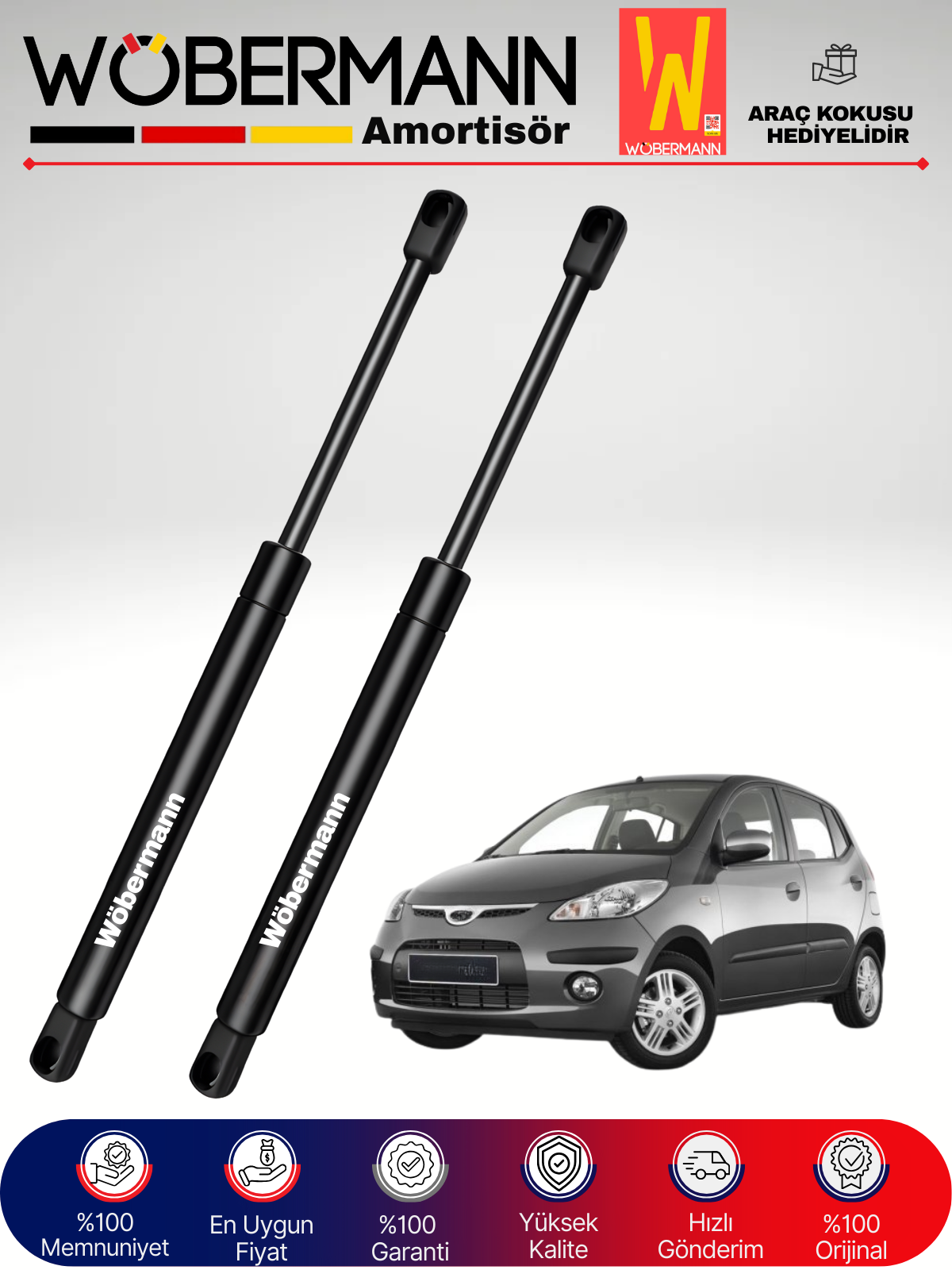 Wöbermann Hyundai i10 Bagaj Amortisörü Takım Sağ-Sol 2007-2020