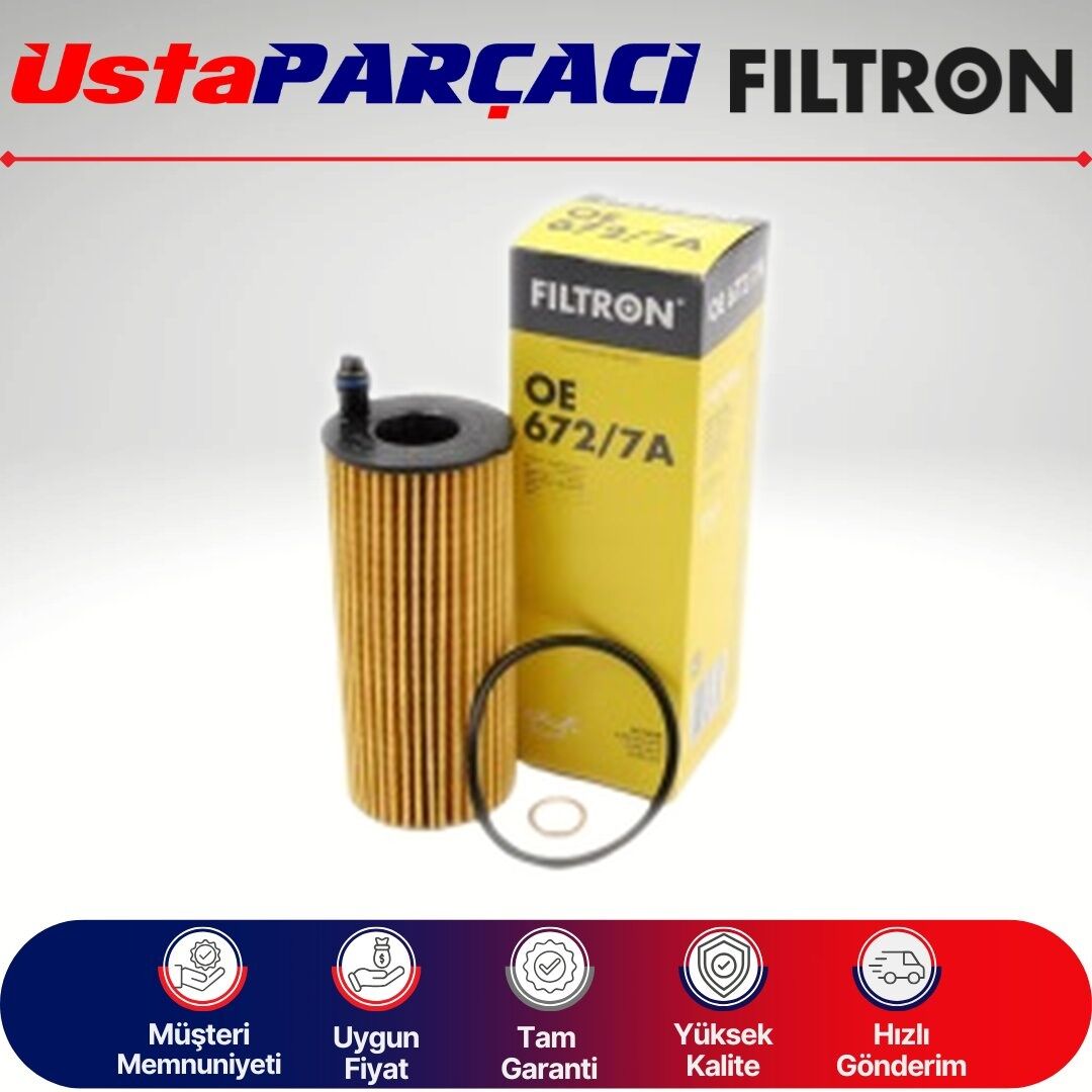 Filtron BMW 1 Serisi F20 1.16D Dizel Yağ Filtresi 2015-2019 OE672/7A 11428575211