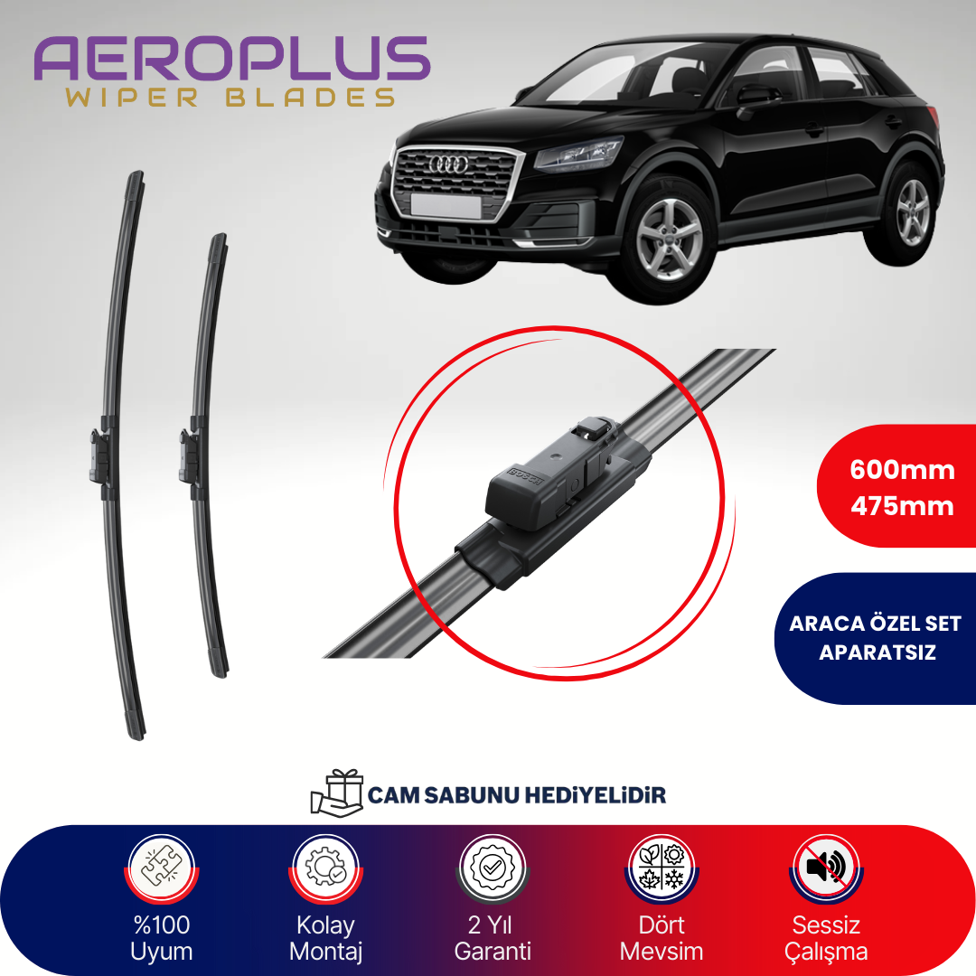 Aeroplus Audi Q2 2016-2024 Muz Silecek Takımı