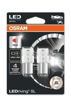 Osram Çift Duy Kırmızı 1016 Led Stop Ampulü LEDriving SL 7528DRP.02B (2'li Paket)