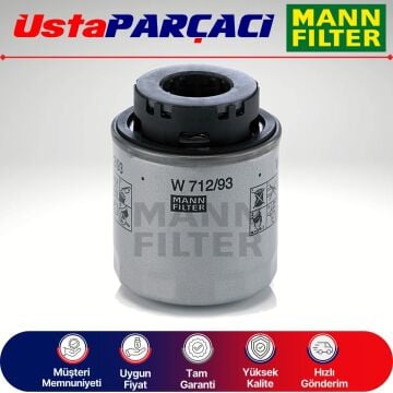 Mann-Filter VW Scirocco 1.4 Tsi 122HP Yağ Filtresi 2010-2011 W712/93 03C115561D