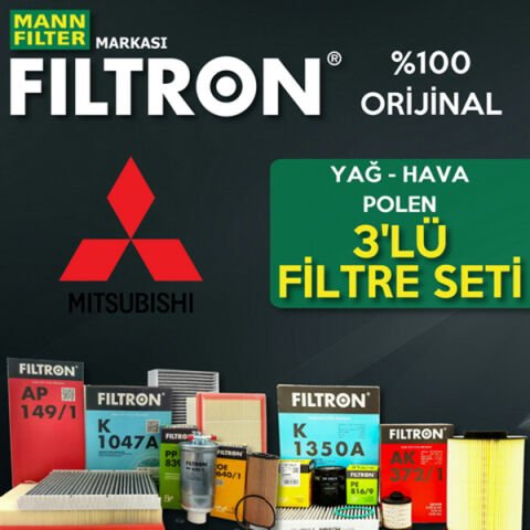 Filtron Mitsubishi Lancer 1.6 Benzin Filtre Bakım Seti 2010-2015 3NP