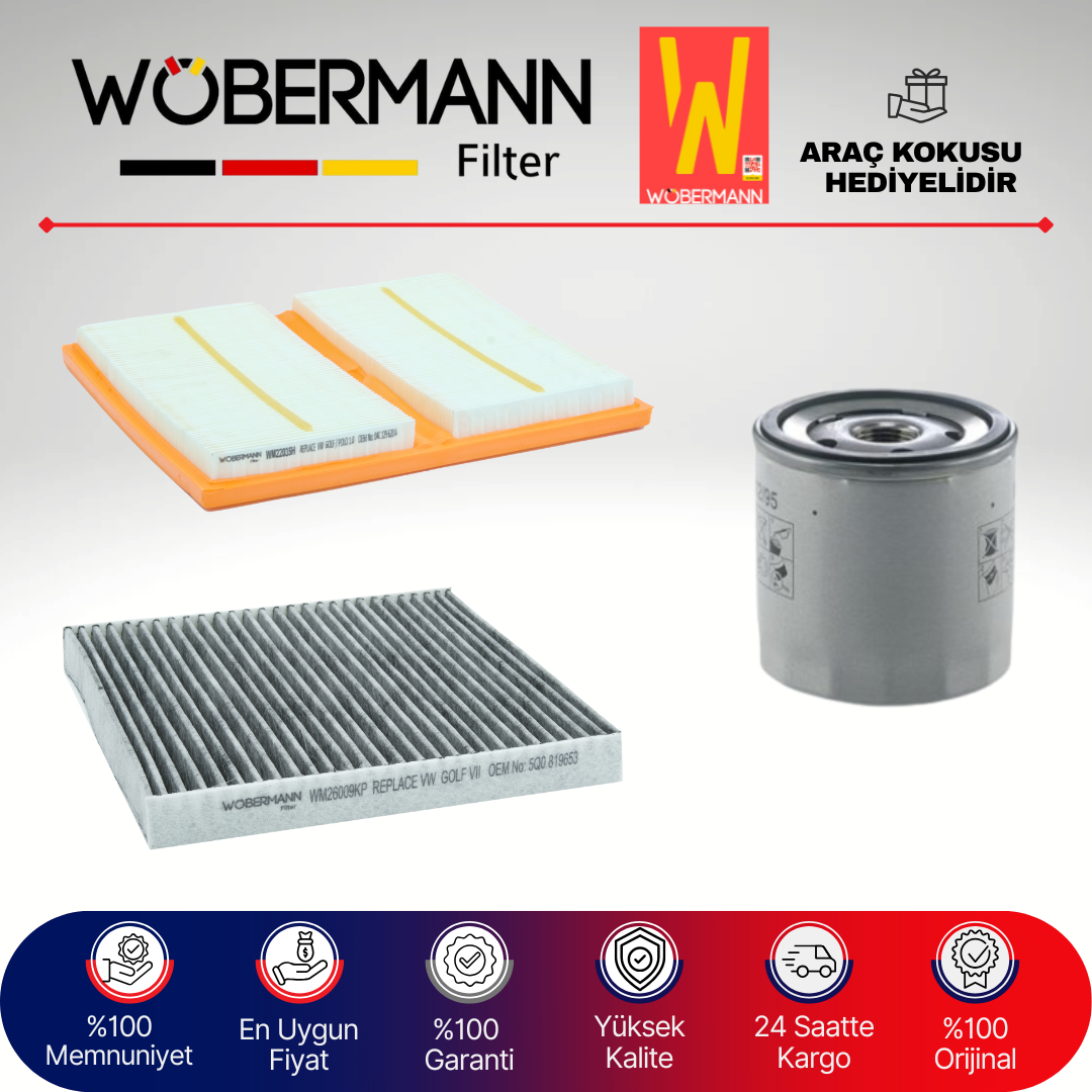 Wöbermann Audi A3 1.0 Tfsi Filtre Bakım Seti 2016-2019 3KP CHZ