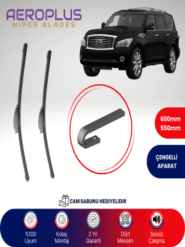 Aeroplus Infiniti QX56 2008-2014 Muz Silecek Takımı
