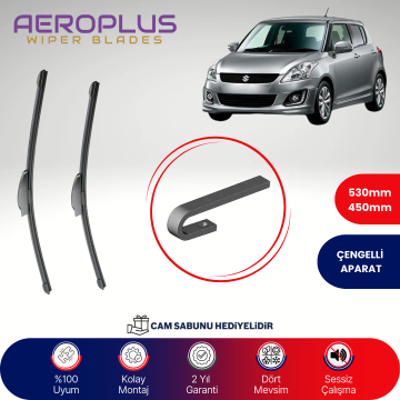 Aeroplus Suzuki Swift HB 2010-2017 Muz Silecek Takımı