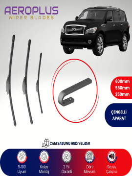 Aeroplus Infiniti QX56 2008-2014 Ön Arka Muz Silecek Takımı
