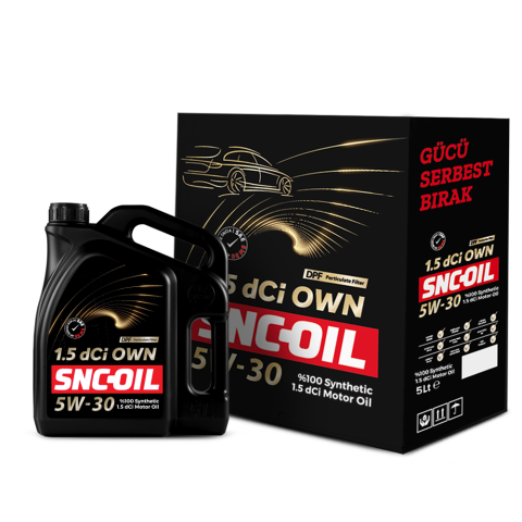 Snc Oil 1.5 dCİ OWN DPF 5W-30 Motor Yağı 5 Litre Fluence Megane Symbol Clio Lodgy Duster Sandero