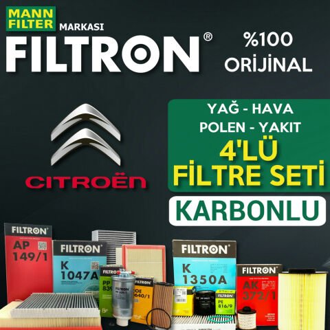 Filtron Citroen C4 Cactus 1.6 E-hdi Filtre Bakım Seti 2014-2017 4KP