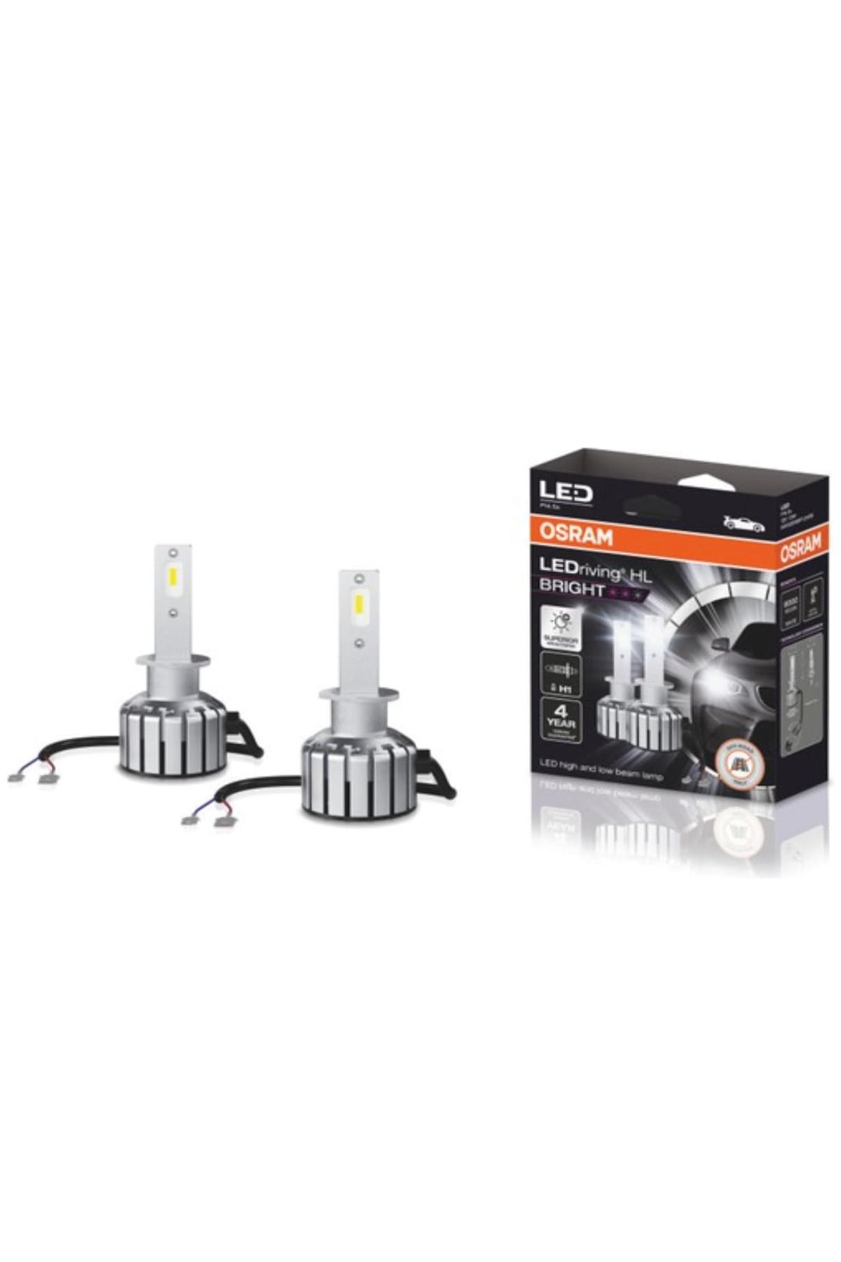 Osram H1 LED Xenon Kit Ledriving Hl Brıght%300 Fazla Işık / 4 Yıl Garantili 12V (2 Adet Far Için)