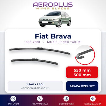 Aeroplus Fiat Brava 1995-2001 Muz Silecek Takımı
