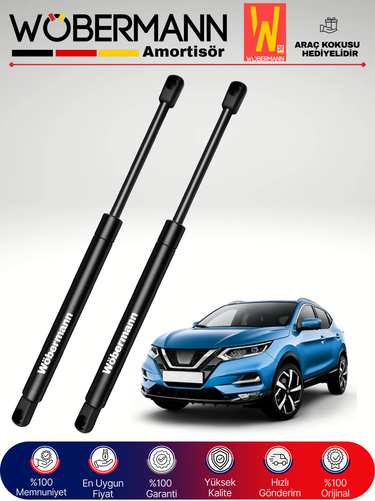 Wöbermann Nissan Qashqai J11 Bagaj Amortisörü Takım Sağ-Sol 2014-Sonrası