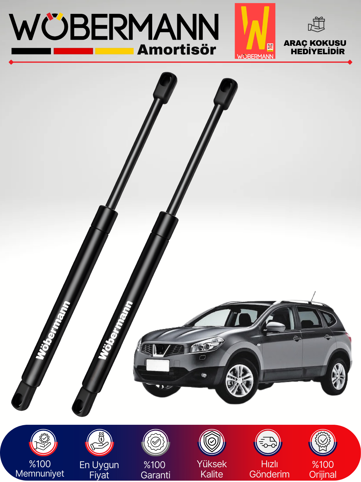 Wöbermann Nissan Qashqai+2 J10 Bagaj Amortisörü Takım Sağ-Sol 2007-2013
