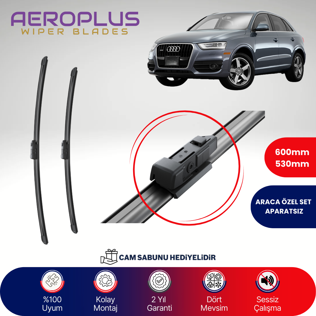 Aeroplus Audi Q3 2011-2017 Muz Silecek Takımı