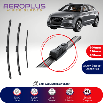 Aeroplus Audi Q3 2011-2017 Ön Arka Muz Silecek Takımı