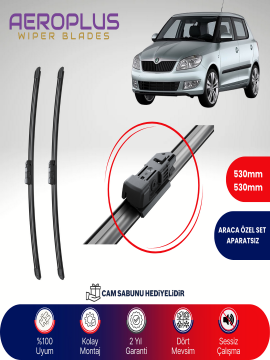 Aeroplus Skoda Fabia 2006-2014 Muz Silecek Takımı