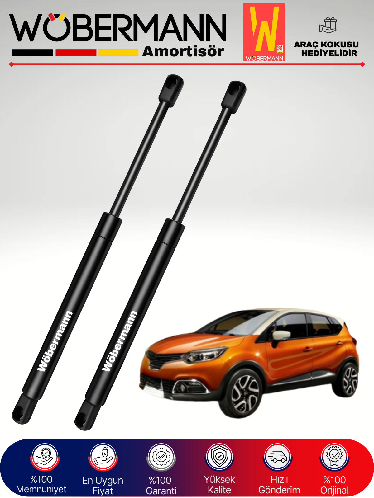 Wöbermann Renault Captur Bagaj Amortisörü Takım Sağ-Sol 2012-Sonrası