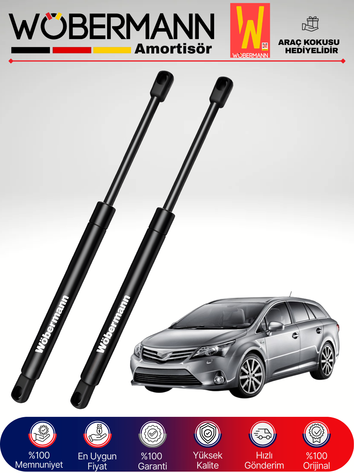 Wöbermann Toyota Avensis SW T27 Bagaj Amortisörü Takım Sağ-Sol 2009-Sonrası
