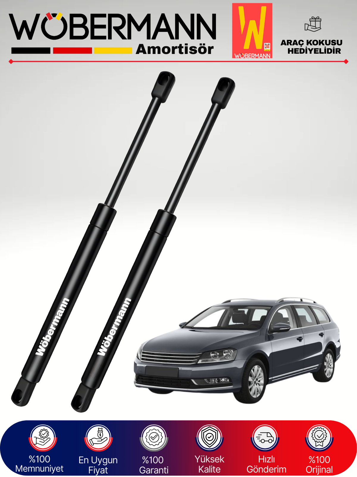 Wöbermann VW Passat Variant Bagaj Amortisörü Takım Sağ-Sol 2010-2015