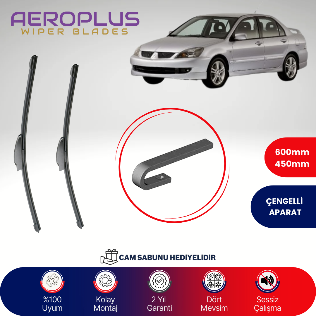 Aeroplus Mitsubishi Lancer 2000-2010 Muz Silecek Takımı