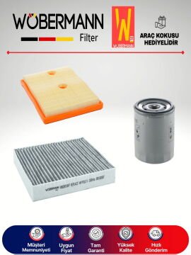 Wöbermann Skoda Rapid 1.2 Tsi KARBONLU Filtre Bakım Seti 2015-2017 3KP CJZ