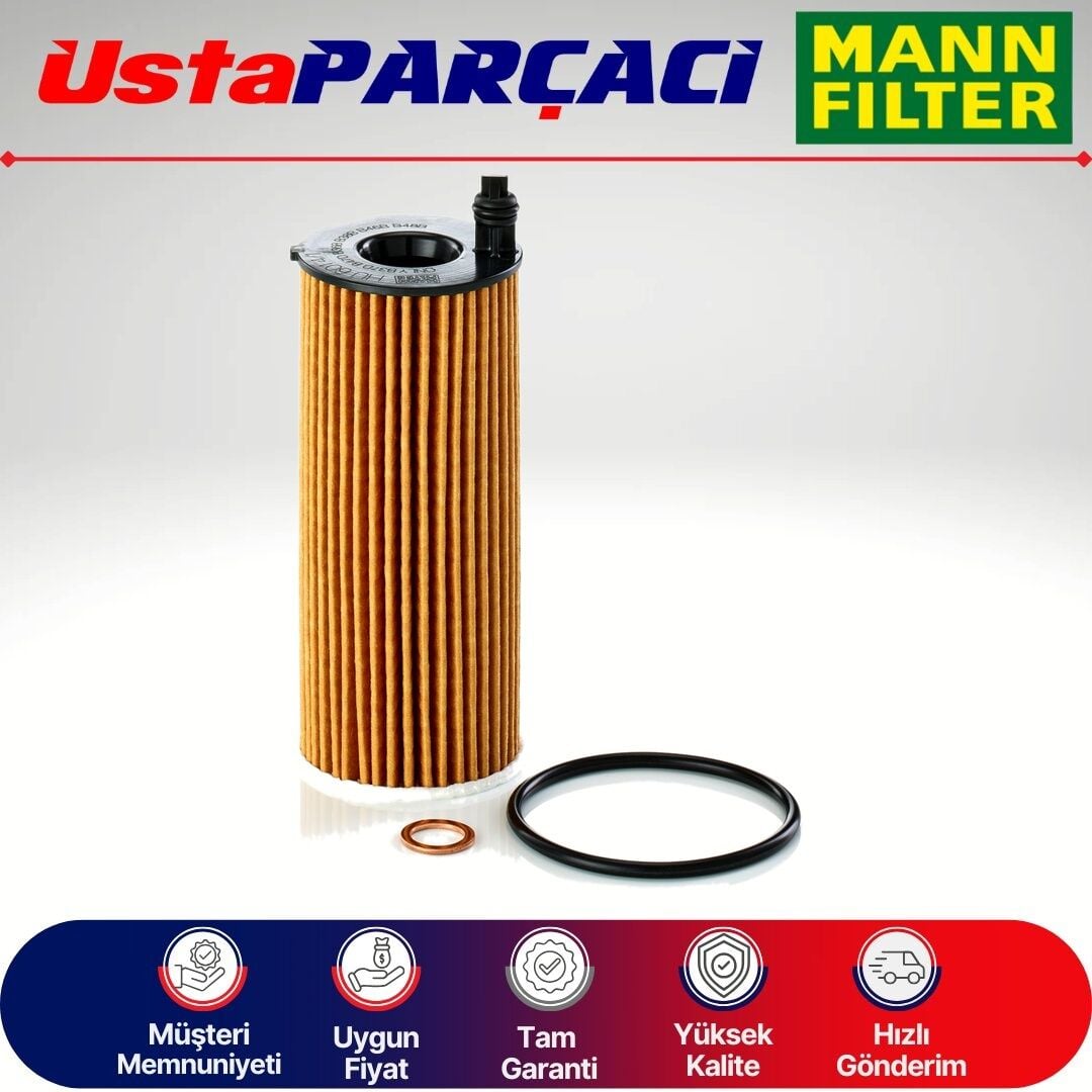 Mann-Filter Bmw 5 Serisi G30 5.30i Benzinli Yağ Filtresi 2017-2023 HU6014/1Z 11428575211
