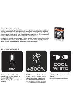 Osram H7 Led Xenon %300 Bright 4 Yıl Garantili 19w - 12v (2adet Far Için)
