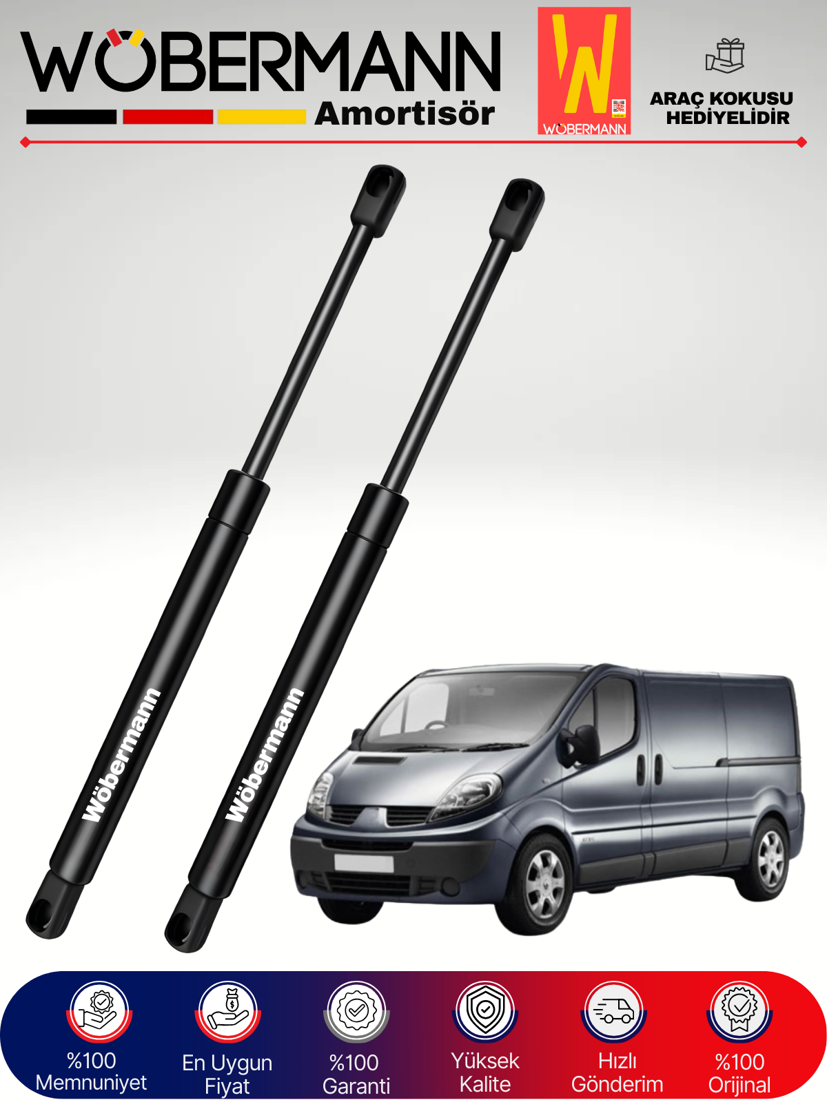 Wöbermann Renault Trafic Bagaj Amortisörü Takım Sağ-Sol 2001-2014