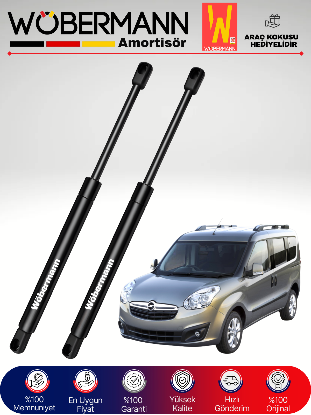 Wöbermann Opel Combo Combi/Tour X12 Bagaj Amortisörü Takım Sağ-Sol