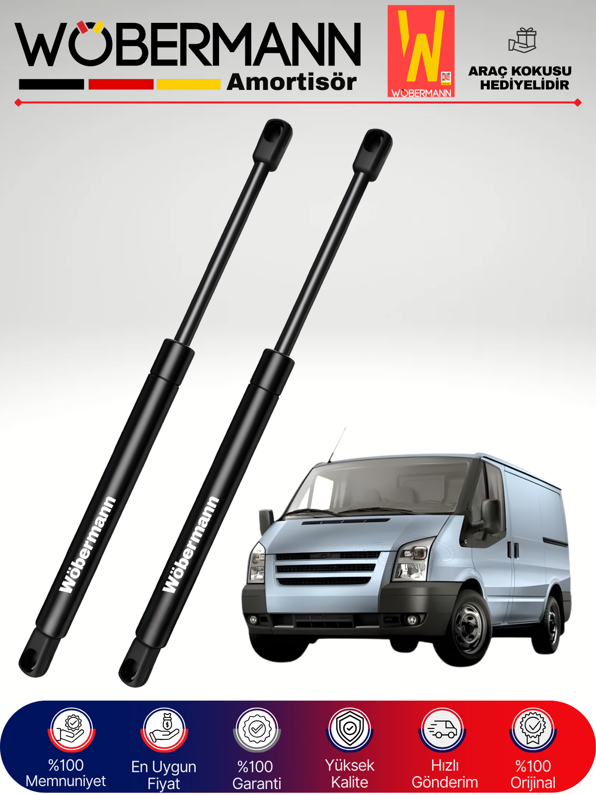 Wöbermann Ford Transit V347 Bagaj Amortisörü Takım Sağ-Sol 2011-2013