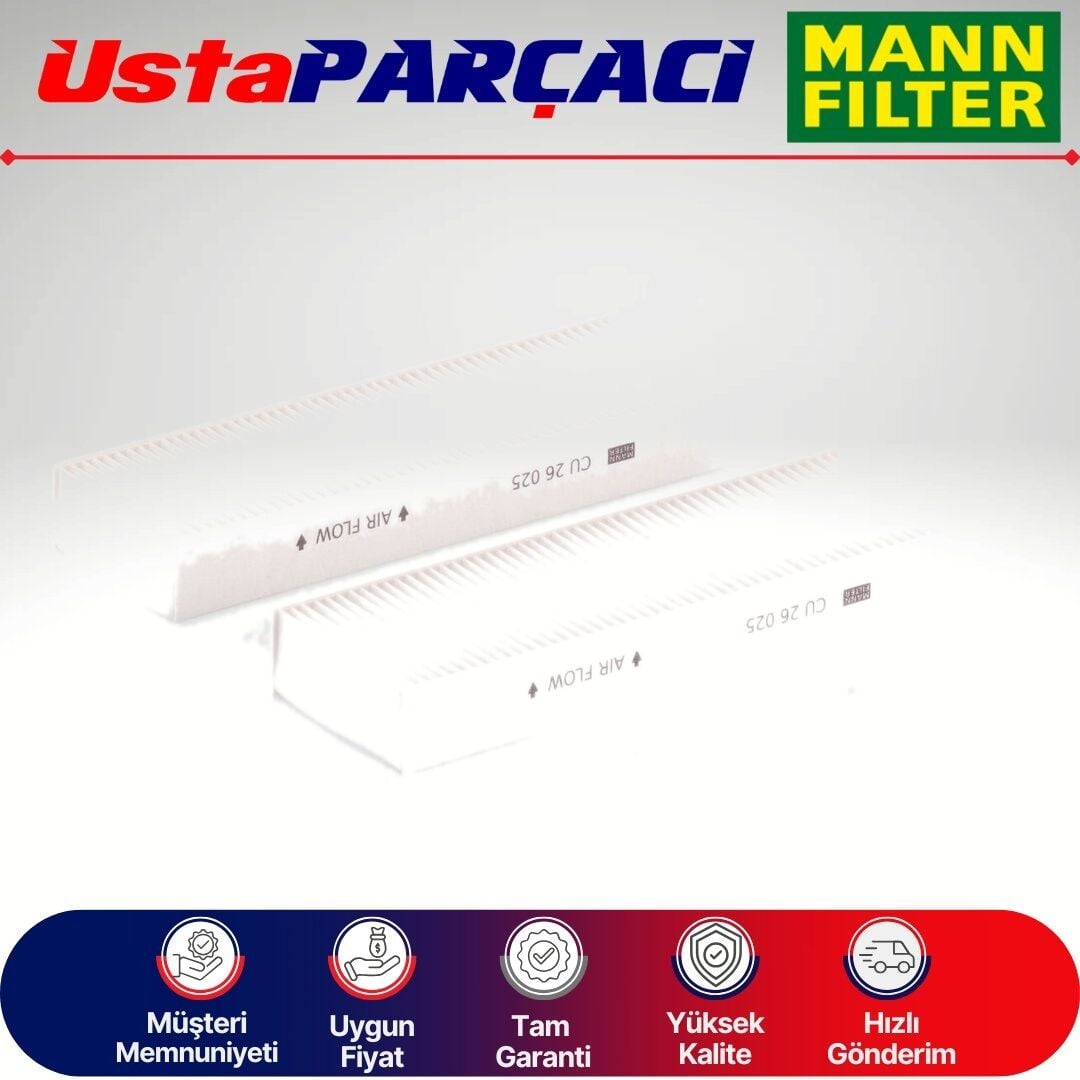 Mann-Filter Citroen C4 Standart Polen Filtresi 2021-2026 CU26025-2 9833350880