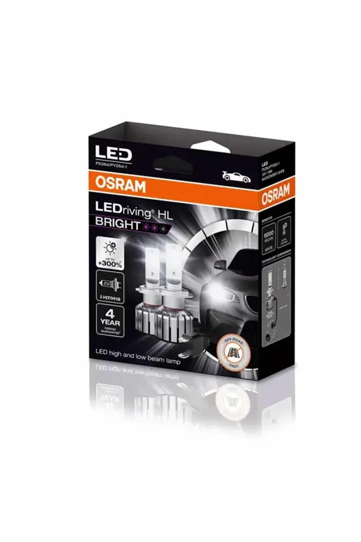 Osram Far Ampulü Led H7/H18 12v 19w Bright Model 64210DWBRT-2HFB