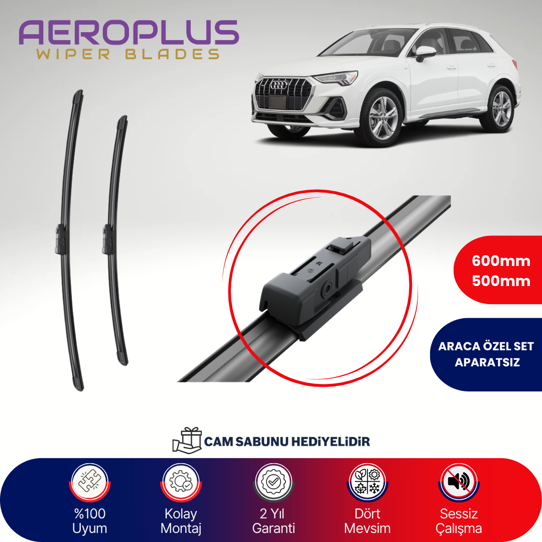 Aeroplus Audi Q3 2018-2024 Muz Silecek Takımı