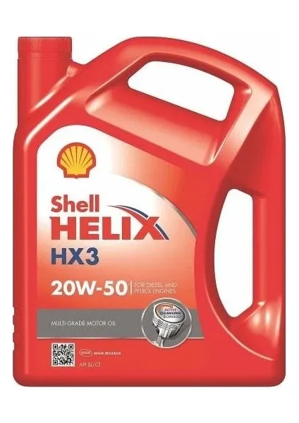 Shell Helix HX3 20W-50 Motor Yağı 4 L