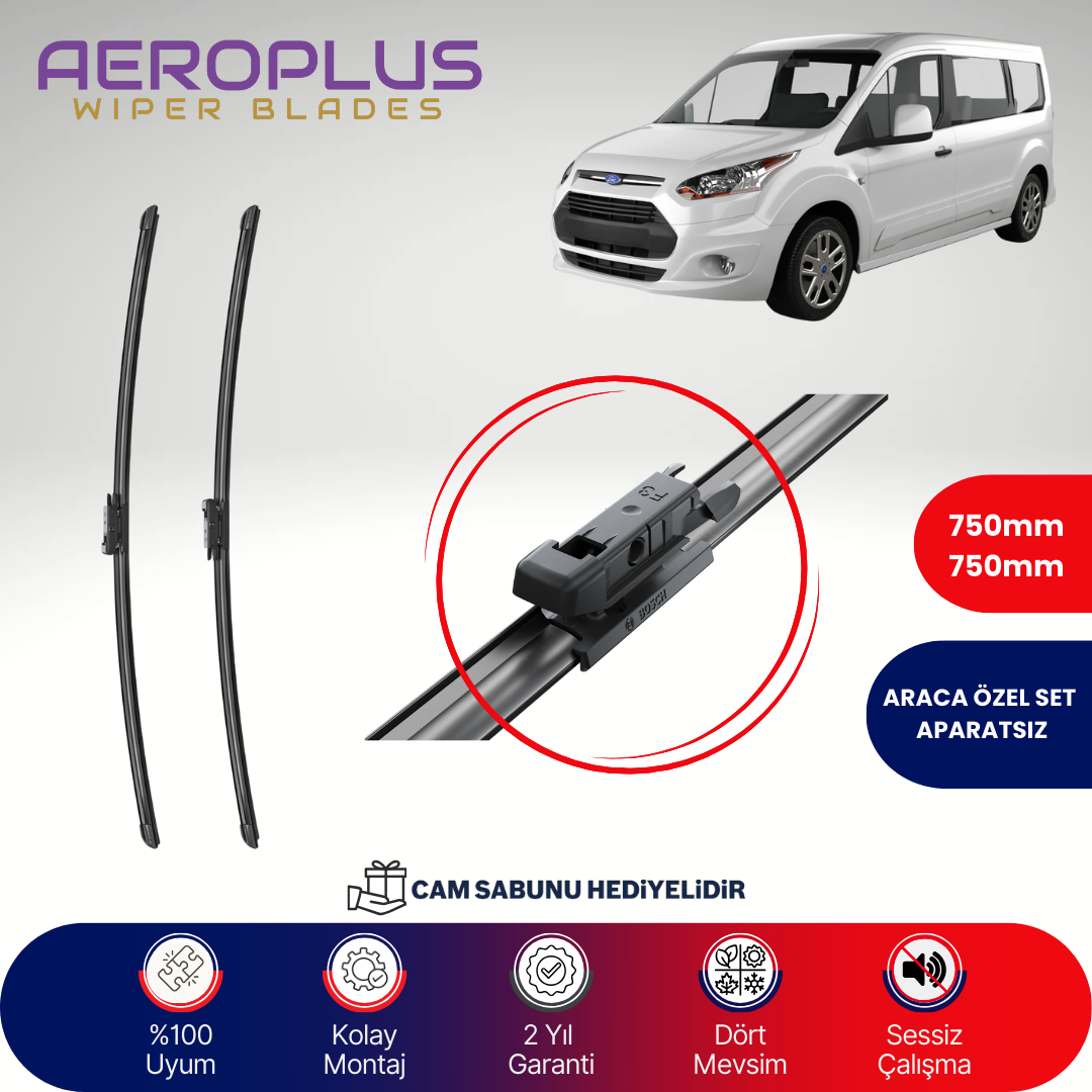Aeroplus Ford Transit / Tourneo Connect 2013-2023 Muz Silecek Takımı