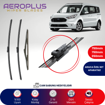 Aeroplus Ford Transit / Tourneo Connect 2013-2023 Ön Arka Muz Silecek Takımı