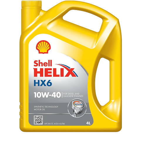 Shell Helix HX6 10W-40 Sentetik Motor Yağı 4 Litre