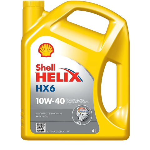 Shell Helix HX6 10W-40 Sentetik Motor Yağı 4 Litre