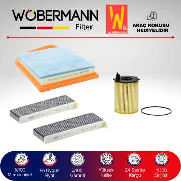 Wöbermann Citroen C4 Picasso 1.6 Hdi Filtre Bakım Seti 2010-2015 3KP