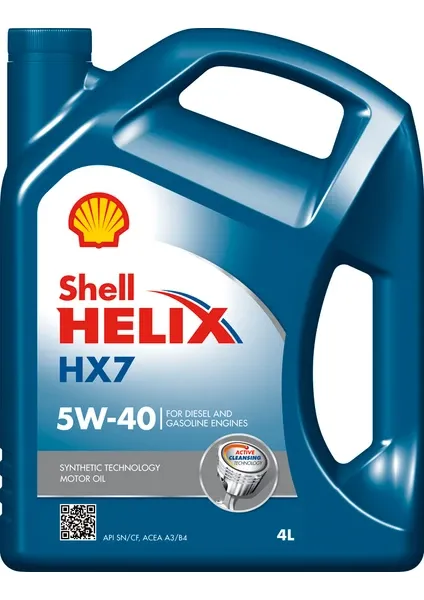 Shell Helix HX7 5W-40 Sentetik Motor Yağı 4 L