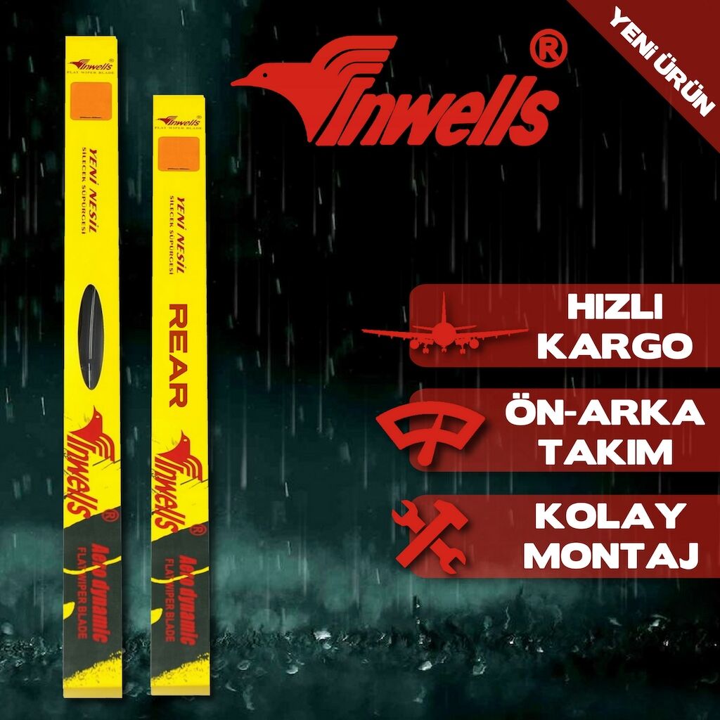 İnwells Ford Transit / Tourneo Connect 2013-2023 Ön Arka Muz Silecek Takımı