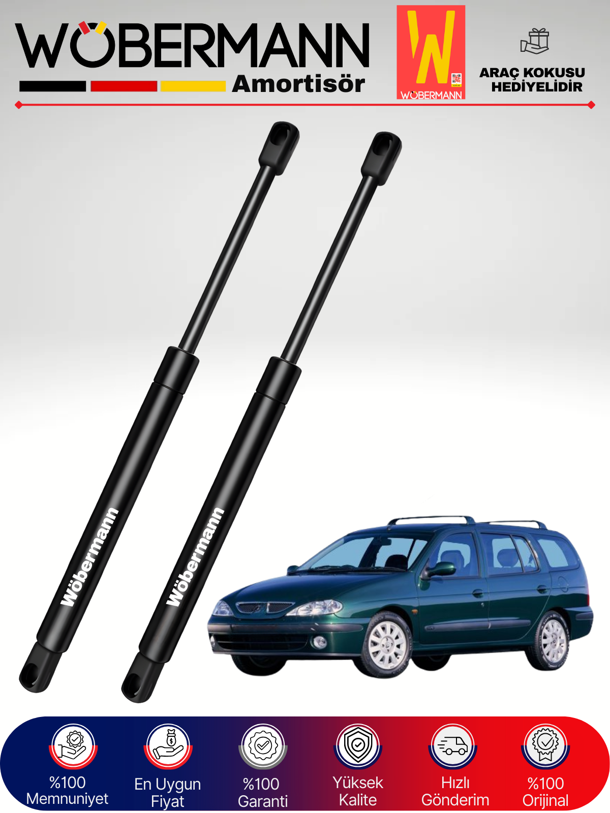 Wöbermann Renault Megane SW Bagaj Amortisörü Takım Sağ-Sol 1996-2004