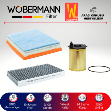 Wöbermann Citroen DS4 1.6 Dizel Filtre Bakım Seti 2014-2021 3KP