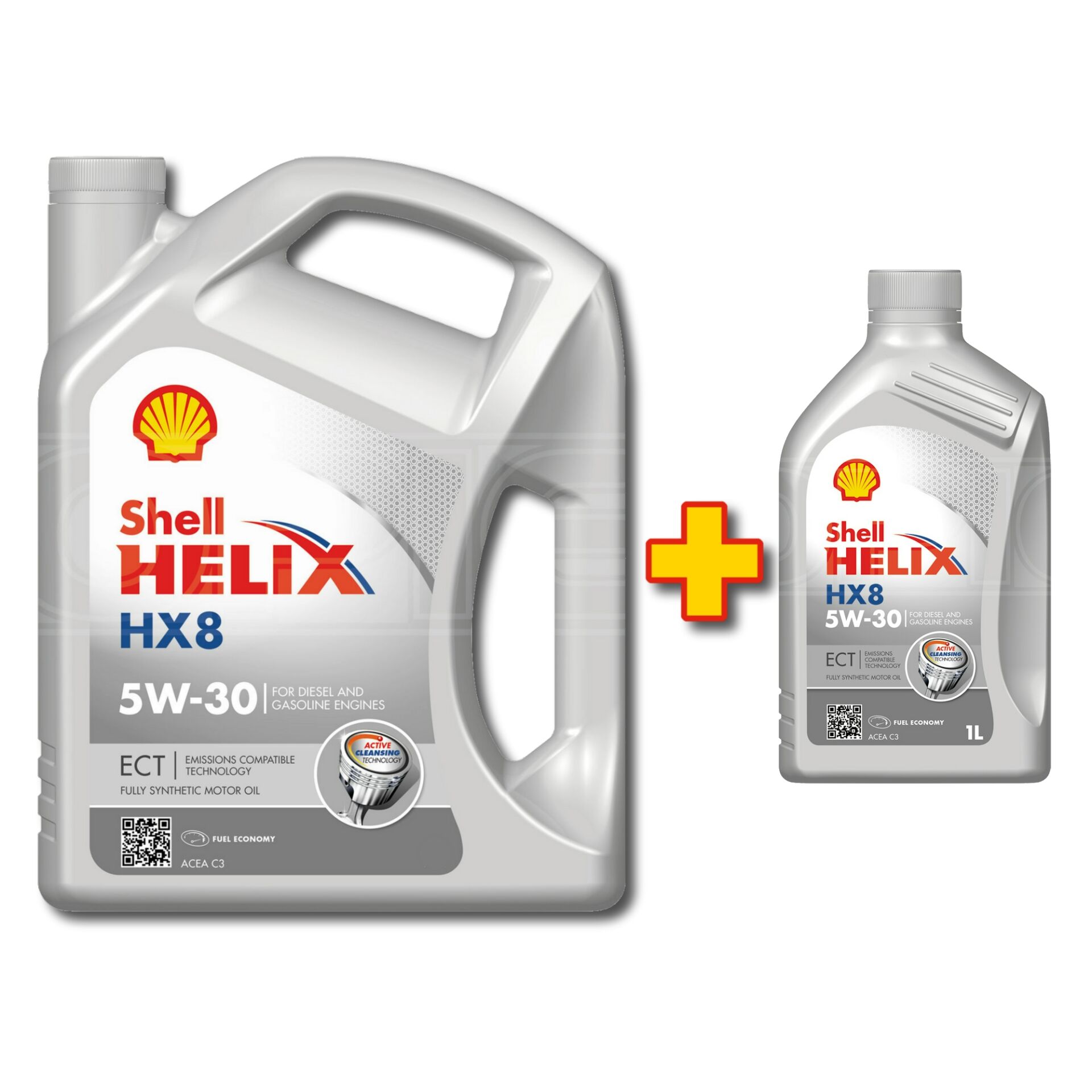 Shell Helix HX8 ECT C3 5W-30 Dpf Partiküllü Tam Sentetik Motor Yağı 4 L + 1 L