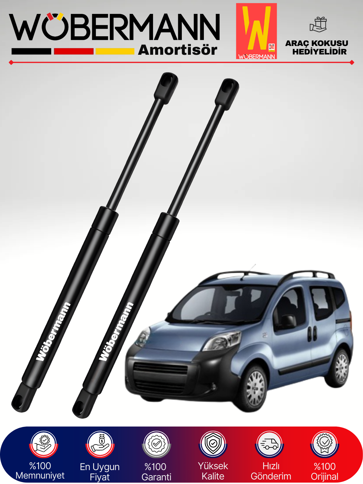 Wöbermann Citroen Nemo Bagaj Amortisörü Takım Sağ-Sol 2008-Sonrası
