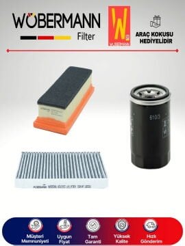 Wöbermann Fiat Albea 1.4 Benzin Filtre Bakım Seti 2005-2011 3KP