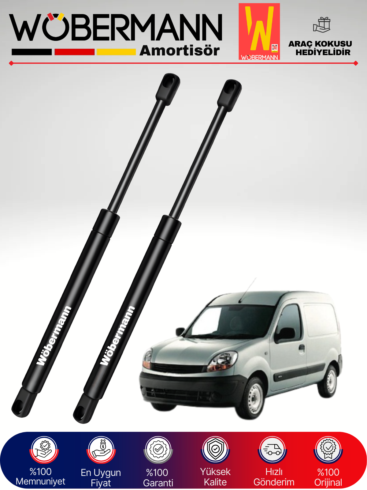 Wöbermann Renault Kangoo Bagaj Amortisörü Takım Sağ-Sol 2000-2009