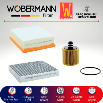 Wöbermann Fiat Doblo 1.3 1.6 E6 Dizel Filtre Bakım Seti 2016-2020 3KP