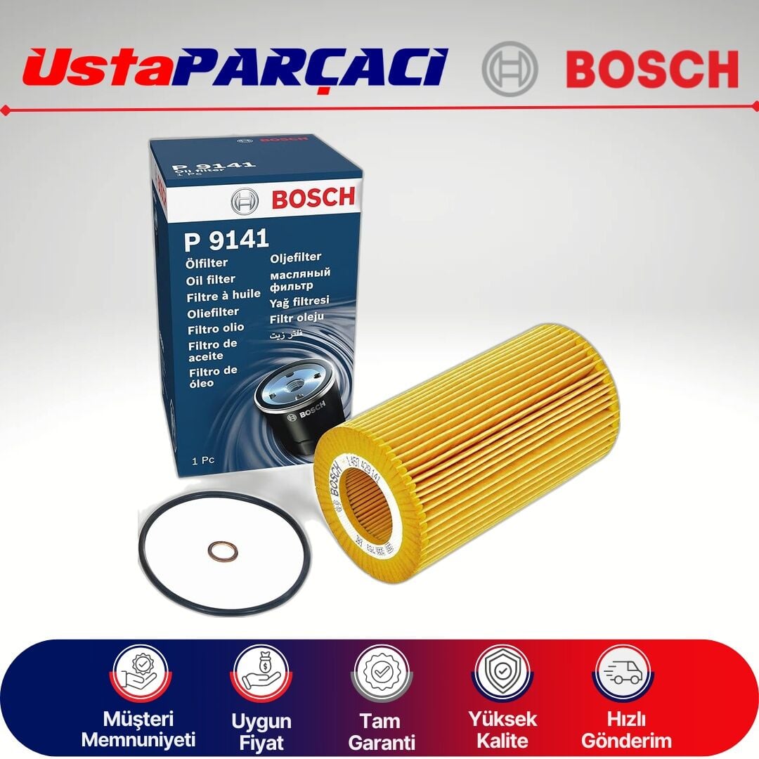 Bosch Bmw X5 E53 44İ 286Hp M62 Benzinli Yağ Filtresi 2000-2003 1457429141 P9141 11427510717