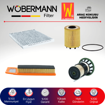 Wöbermann Fiat Doblo 1.3 E5 Dizel Filtre Bakım Seti 2016-2020 4KP